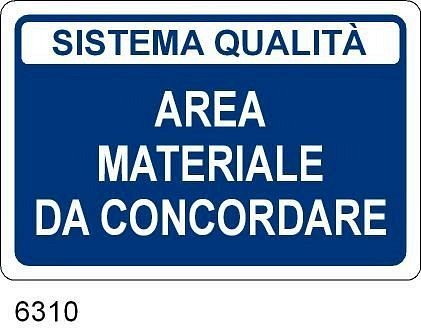 Area Materiale da Concordare - C - Alluminio - 700x500 mm