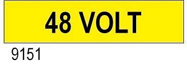 48 Volt - etichetta - B - PVC adesivo 250x60 mm - 5 pz