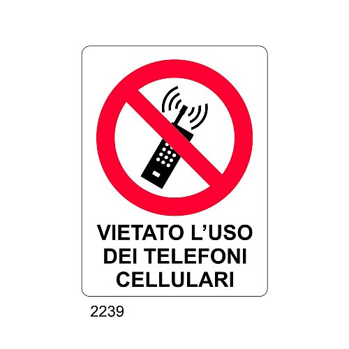 Vietato l'uso di telefoni cellulari