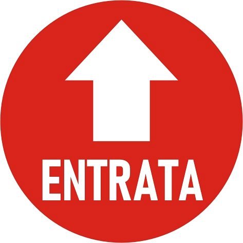 Freccia di indicazione percorso - Rosso