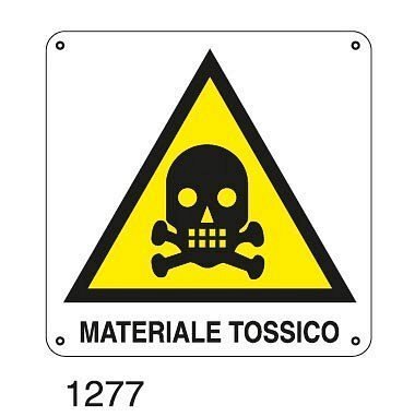 Materiale tossico - D - Alluminio 580x580 mm