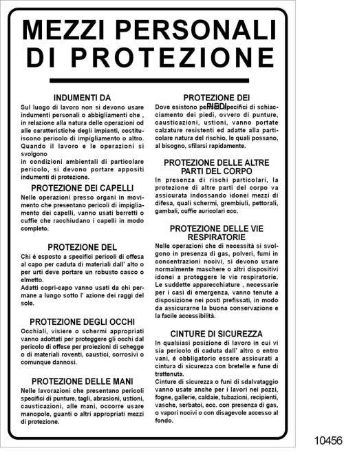 Mezzi Personali di Protezione - B - Alluminio - 330x500 mm