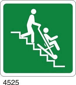 Sedia di evacuazione dx - B - Alluminio 160x160 mm