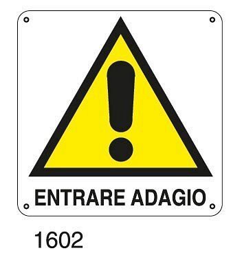 Entrare adagio - B - Alluminio 220x220 mm