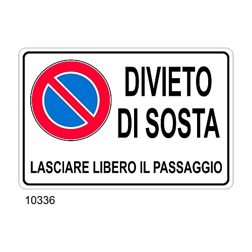Divieto di Sosta lasciare libero il passaggio conf. 10pz