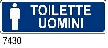 Toilette Uomini - B - Alluminio - 800x250 mm