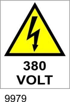 Pericolo 380 volt - etichette - 25pz