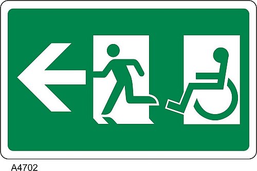 Uscita di emergenza a sinistra