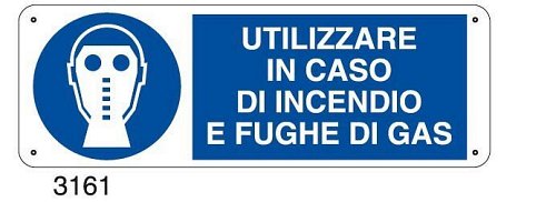 Utilizzare in caso di incendio e fughe di gas