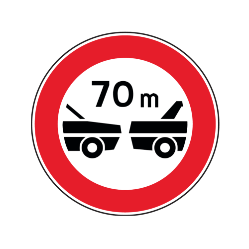 Distanziamento minimo obbligatorio - C - Alluminio CL.1 90cm