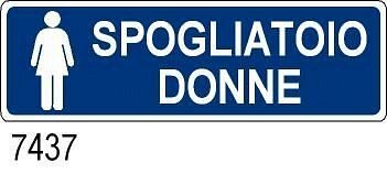 Spogliatoio Donne - A - Alluminio - 350x125 mm