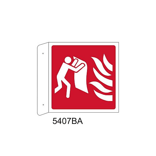 Coperta Antifiamma - Alluminio - C - 230x230mm - Bifacciale a Bandiera - Non Luminescente