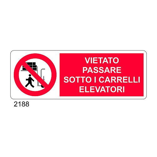 Vietato passare sotto i carrelli elevatori