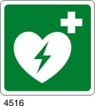 Defibrillatore - B - Alluminio 160x160 mm - Conf 10 pz.