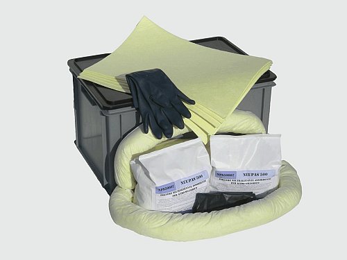 Kit antisversamento per acido solforico a forma di bauletto
