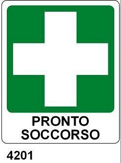 Pronto Soccorso - D - Alluminio 370x500 mm