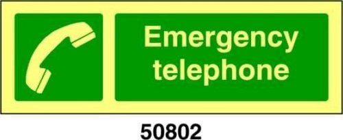 Emergency telephone - A - PVL 300x100 mm - Conf 10 pz.