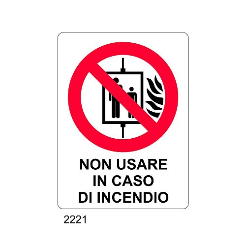 Non usare in caso di incendio - D - Alluminio 435x680 mm