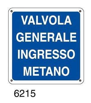 Valvola generale ingresso metano - D - Alluminio 370x370 mm