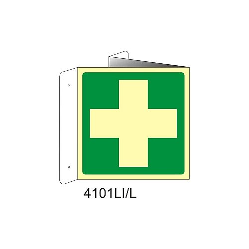 Infermeria - Alluminio - D - 370x370mm - Bifacciale a Libro - Luminescente