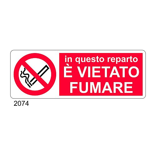 In questo reparto è vietato fumare - D - Alluminio 1400x500 mm