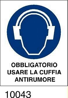 Obbligo - proteggere l'udito durante l'uso - etichette - 25pz