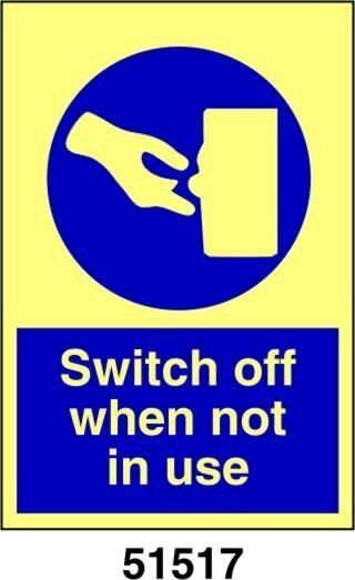 Switch of f when not in use - B - PVL 200x250 mm - Conf 10 pz.