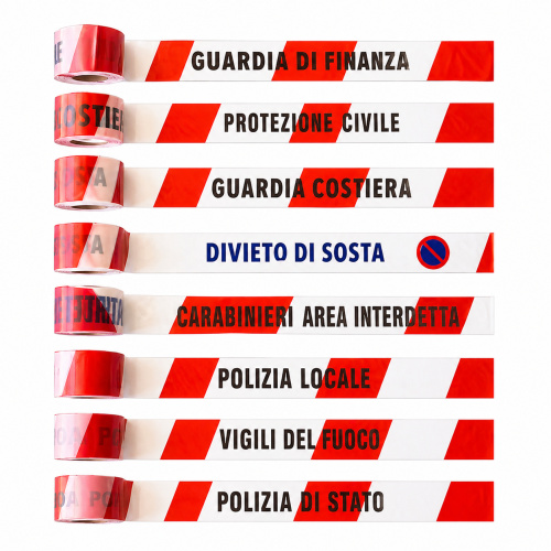 Nastro Segnaletico in Polietilene personalizzato mm 70 x mt. 200