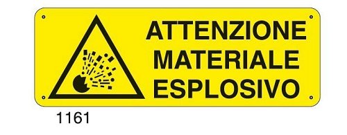 Attenzione materiale esplosivo