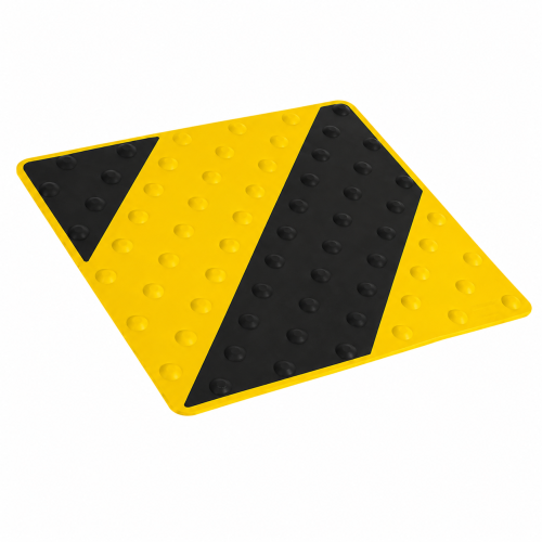 Lastra Tattile per Pavimentazione 458x420 mm per accessibilità interno/esterno - Giallo/Nera