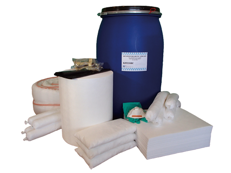 Kit antisversamento solo olio contenitori cilindrici omologati ONU