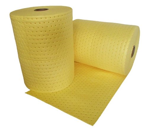 Rotoli assorbenti universali doppio spessore per liquidi aggressivi "fine fiber" 50 x 40 mt. conf. 1 rotolo