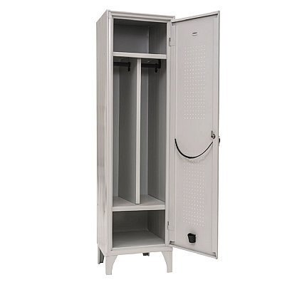 Armadietto con tramezza, porta scarpe e areazione ante maggiorata 1 colonna con volume: 0,45 mc