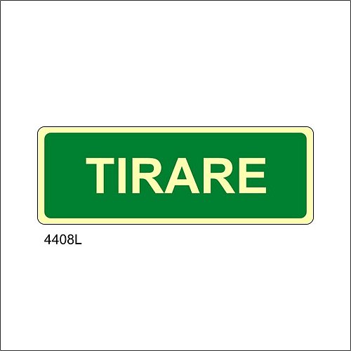 Tirare luminescente - B - Alluminio Luminescente - 375x175 mm - Conf 10 pz.