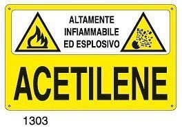Attenzione altamente infiammabile e esplosivo- Acetilene