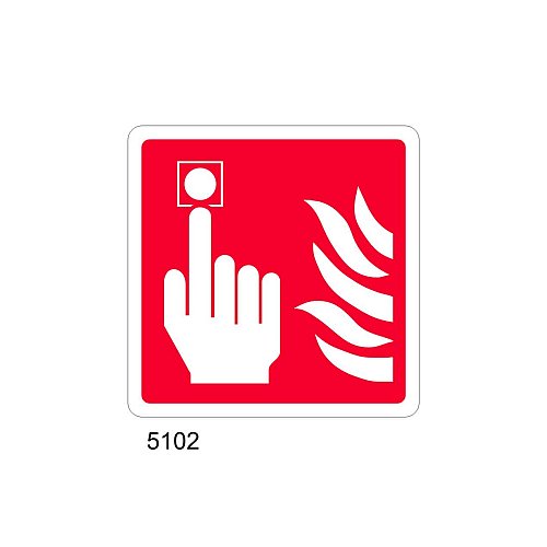 Allarme antincendio - A - Alluminio 120x120 mm