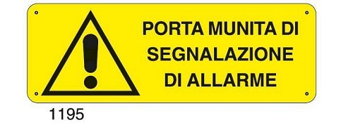 Porta munita di segnalazione di allarme - C - Alluminio 330x500 mm