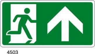 Uscita di emergenza avanti - A - Alluminio 240x120 mm
