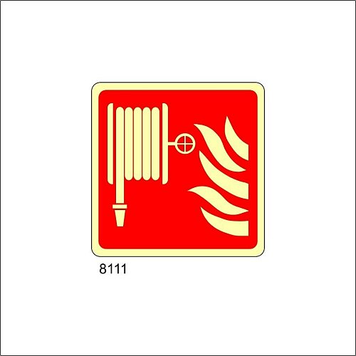 Lancia antincendio Luminescente - C - PVC rigido Luminescente - 230x230 mm