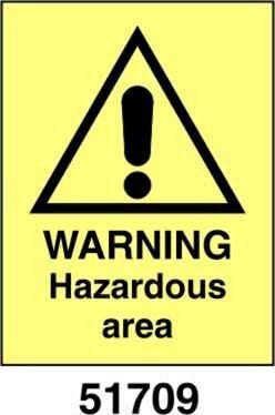 Warning hazardous area - A - PVL 150x200 mm