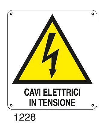 Cavi elettrici in tensione - A - Alluminio 145x165 mm - Conf 10 pz.