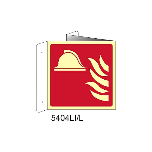 Attrezzature antincendio - Alluminio - B - 160x160mm - Bifacciale a Libro - Luminescente