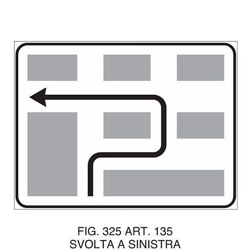 Svolta sinistra semidiretta - A - Ferro CL.1 100x200 cm