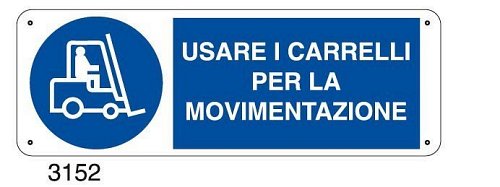 Usare i carrelli per la movimentazione - E - Alluminio 500x700 mm