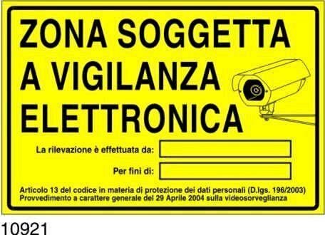 Zona soggetta a vigilanza elettronica