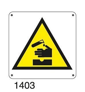 Sostanze corrosive - D - Alluminio 435x435 mm - Conf 10 pz.
