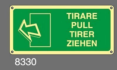 Tirare - A - Alluminio Luminescente - 350x125 mm