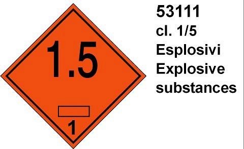Esplosivi cl 1/5 - D - Alluminio - 300x300 mm