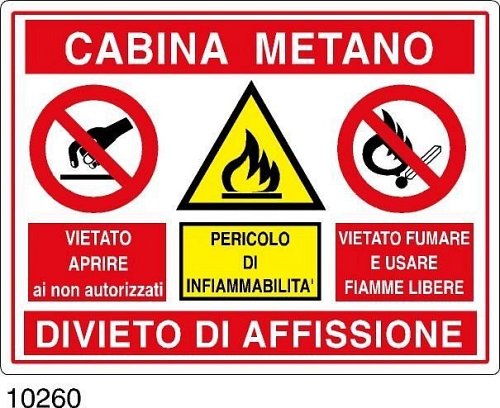 Cabina Metano - A - Alluminio - 300x200 mm