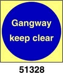 Gangway keep clear - passerella tenersi distanti - B - PVL 150x150 mm